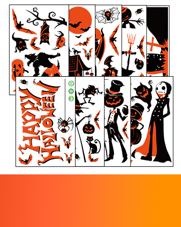 halloween window stickers