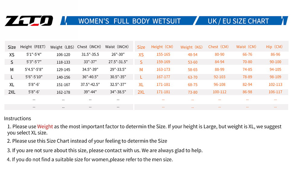 WOMEN'S SIZE