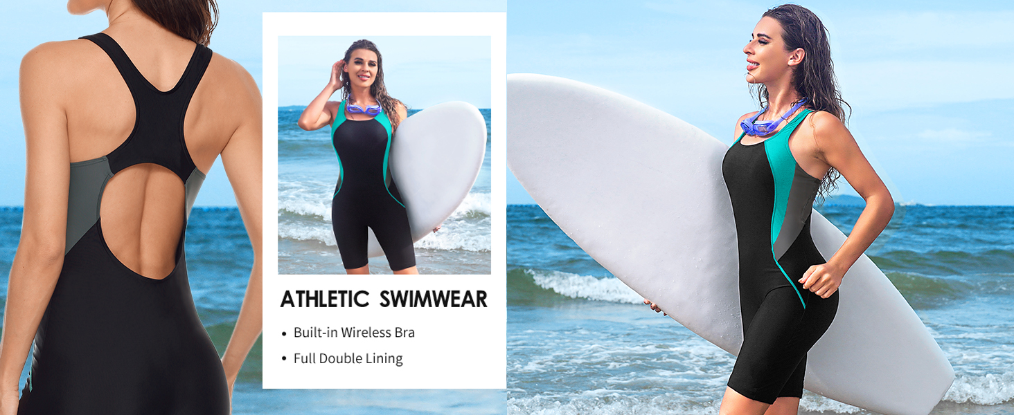 boyleg one piece swimsuit