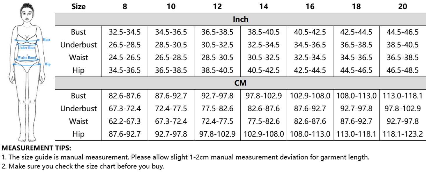8-20 size guide
