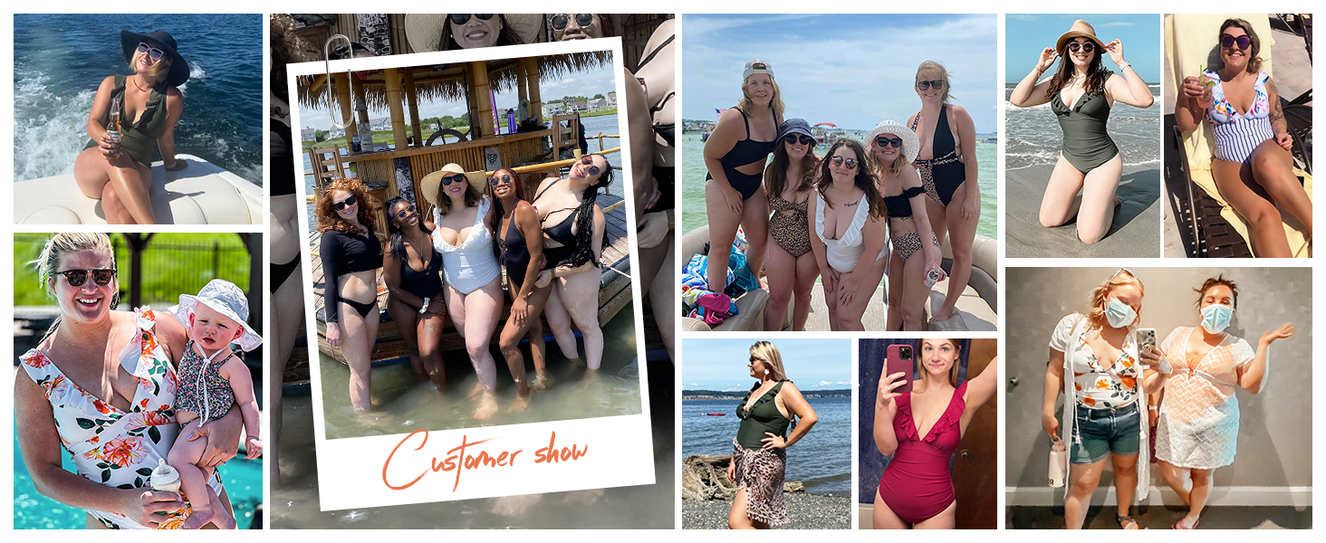 cupshe women one piece tummy control swimsuit