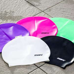 Silicone single colour swimming cap