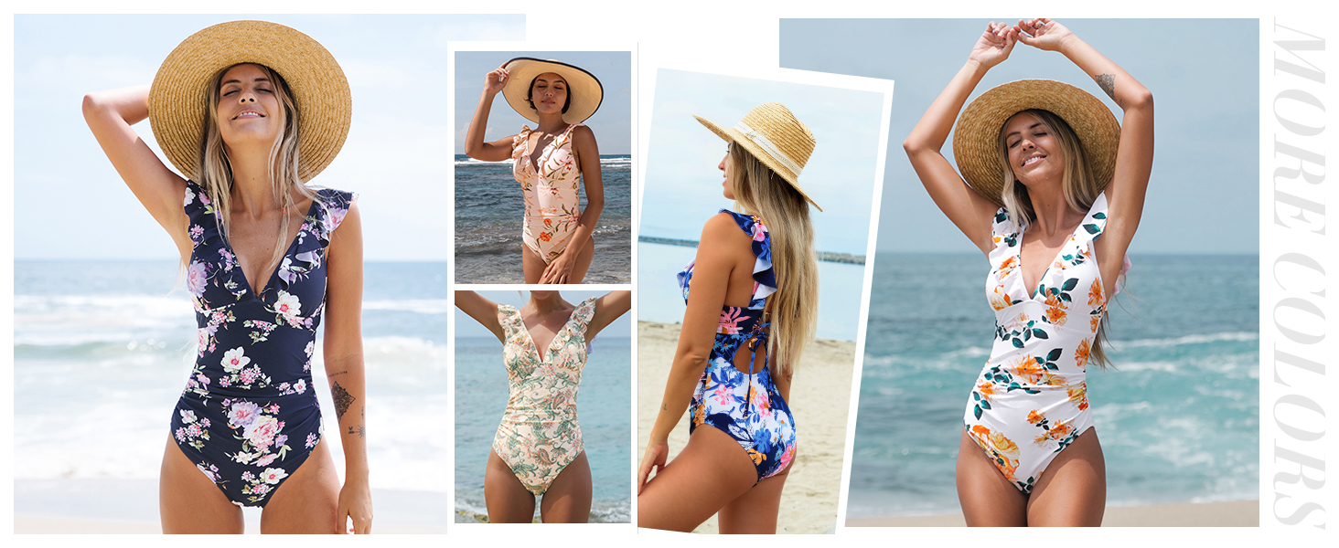 cupshe women one piece tummy control swimsuit