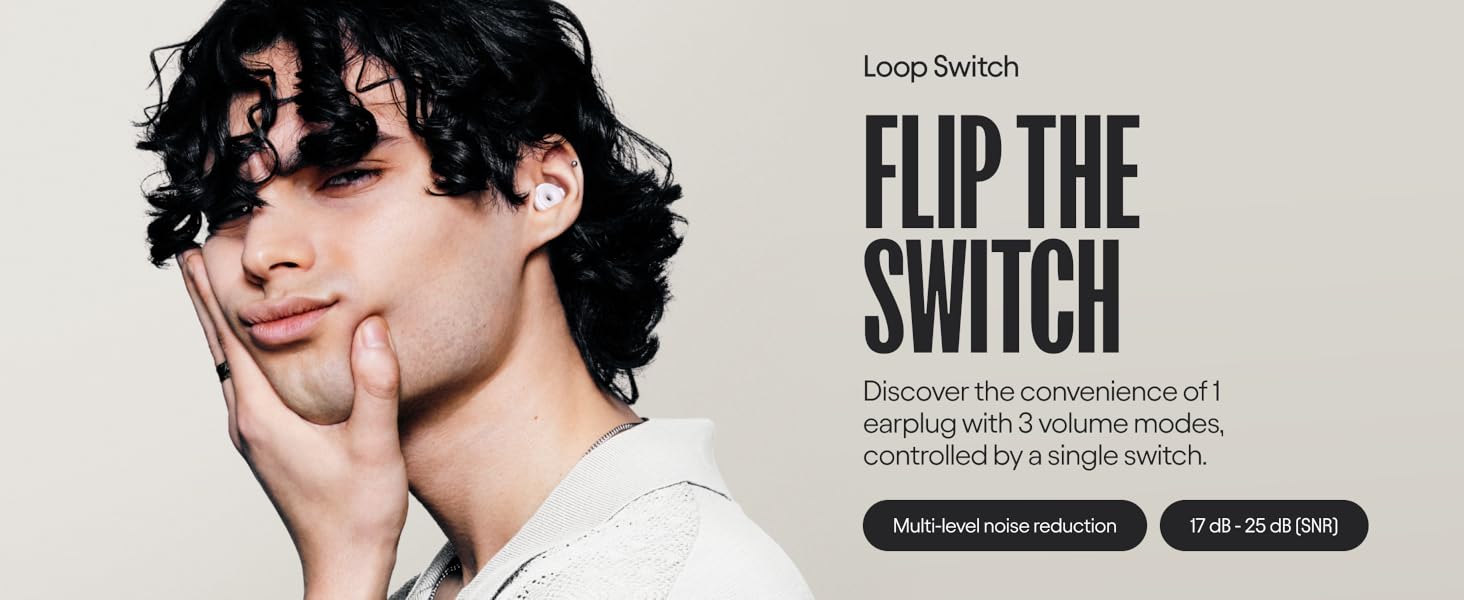 Loop Switch Noise Reducing Earplugs