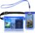ivoler Waterproof Pouch Bag + Phone Case, Waterproof Case Dry Bag for Beach,Swim,Boating,Kayaking,Hiking,Protects Iphone Phone, Camera, Cash,Passport, Document from Water, Sand, Snow, Dust- Blue