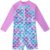 PythJooh Girls’ One-piece Long Sleeve Swimming Costumes 3D Printed Zipper Sun Protection Swimsuit Rash Guards for 4-12Years