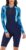 Swimming Costume Women Long Sleeve/Short Sleeve Zip Up One Piece Swimsuit Rash Guard Surf Bathing Modest Swimwear