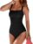 Husmeu Swimming Costume Women’s Vintage Padded Push up One Piece Swimsuits Tummy Control Bathing Suits Swimwear