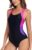 Joweechy Swimming Costume Women Colourblock Splice Athletic Racerback One Piece Swimsuit Sporty Training Swimwear Bating Suits