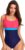 Womens One Piece Swimsuit Tummy Control Swimming Costume Slimming Monokini Push Up Swimwear Splicing Striped Sports Scoopback Bathing Suit with Removable Foam Cups Athletic Padded Swimsuits