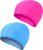 2 Pcs Swimming Caps for Kids Girls Boys and Adult Teenager,Comfortable Light Swimming Caps,Super Stretch No Pull Hair Swim Hats for Long and Short Hair