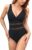 Husmeu Women’s Tummy Control One Piece Swimsuits V Neck Mesh Monokini Swimwear Slimming Bathing Suit Plus Size