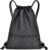 Gsogcax Drawstring Bags, 20L Waterproof Drawstring Gym Bag, Black Swimming PE Sack Drawstring Bag for School Girls Boys Backpack, Shopping Yoga School Beach Football