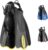 Cressi Palau Fins – Adjustable Long or Short Fins Adults and Children for Snorkelling and Swimming