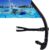 Focevi swim snorkel for lap swimming,adult swimmers snorkeling gear for swimming snorkel training in pool and Open Water,Center Mount Comfortable Silicone Mouthpiece One-Way Purge Valve