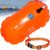 Swim Buoy, Orange Highly Visible Swim Bubble Safety Buoy, Open Water Tow Float with Adjustable Waist Belt for Triathletes Kayakers Snorkelers Swimming Training Racing