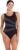 Zoggs Sandon Scoopback Swimsuits for Women, Classic Swimsuits with Fixed Foam Cups & Tummy Control, Scoopback Swimming Costume with Medium Leg Length, Eco-Friendly Womens Swimwear