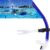 Focevi swim snorkel for lap swimming,adult swimmers snorkeling gear for swimming snorkel training in pool and Open Water,Center Mount Comfortable Silicone Mouthpiece One-Way Purge Valve