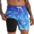 iCKER Swim Shorts Men Swim Trunks 2 in 1 Compression Liner Quick Dry Swimming Board Beach Shorts